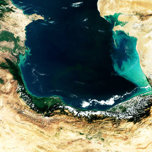 How did Khatami’s administration deal with the Caspian Sea disputes