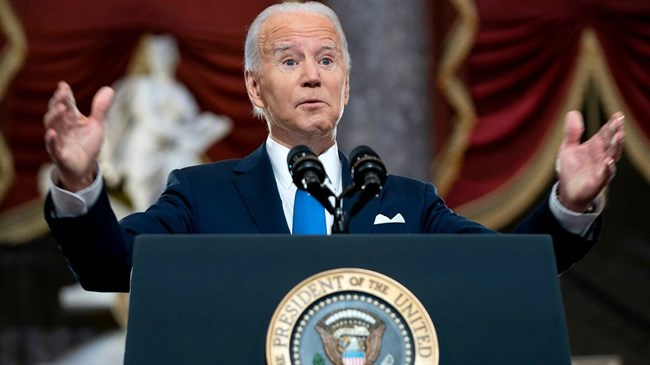 Biden warns of peril from Trump’s ‘dagger’ at democracy