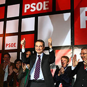 پیروزی سوسیالیست ها در اسپانیا ؛ رای اعتماد مردم به زاپاترو