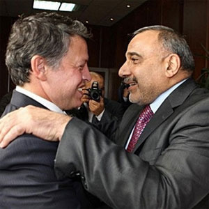 پادشاه اردن، نخستین رهبر عربی که به عراق سفر کرد