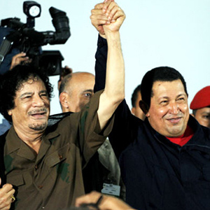 /گزارش تصویری/چاوز با قذافی هم طرح دوستی ریخت