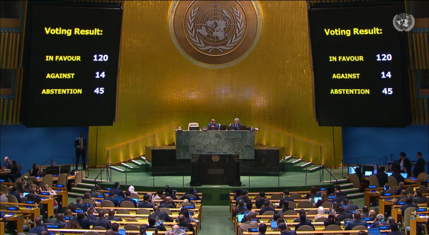 پیام‌های سیاسی قطعنامه مجمع عمومی سازمان ملل