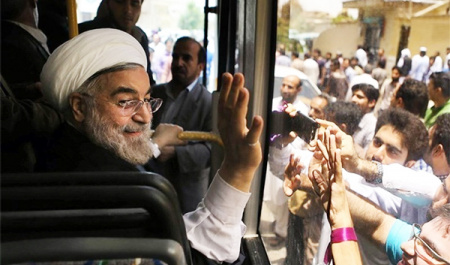 افزایش حمایت از روحانی در آستانه توافق هستهای