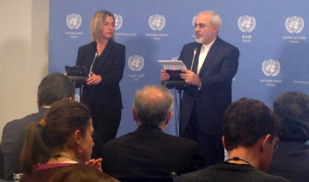 بیانیه ظریف و موگرینی: تحریم‌ها علیه ایران لغو شد