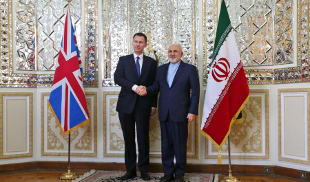 دیدار وزیر خارجه انگلیس با ظریف