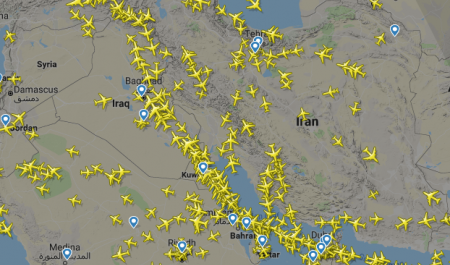 هواپیماهای منطقه آسمان عراق را به آسمان ایران ترجیح می دهند+عکس