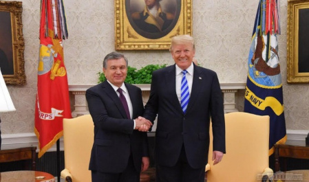 دیدار رهبران آمریکا و ازبکستان پس از ۱۶ سال